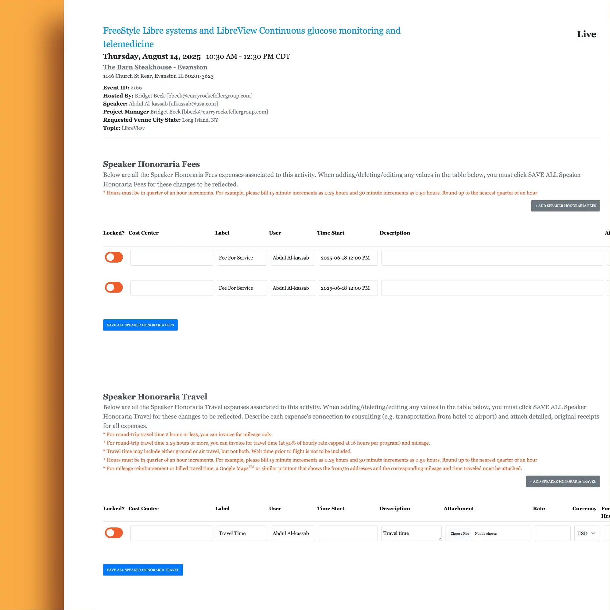 budget line drilldown
