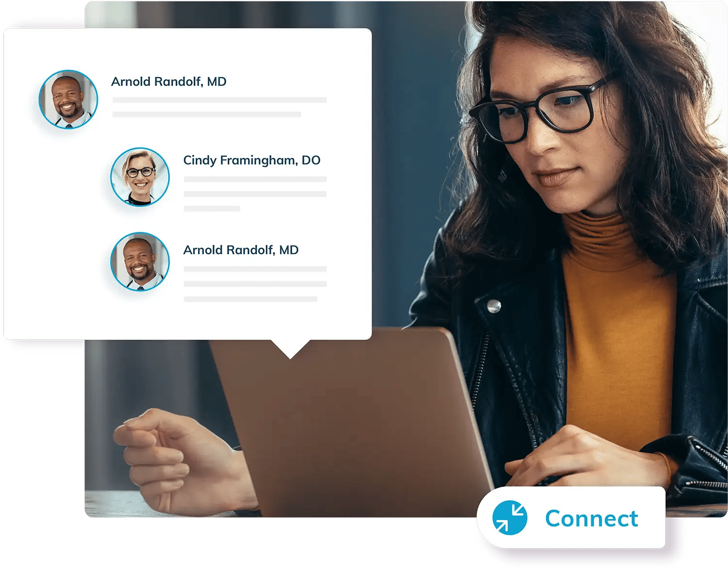 woman connecting with doctors online
